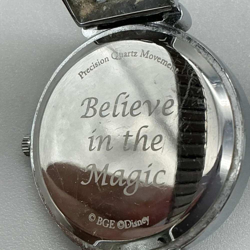 Disney Believe In The Magic Womens Watch 32mm Multicolor Dial Silver New Battery